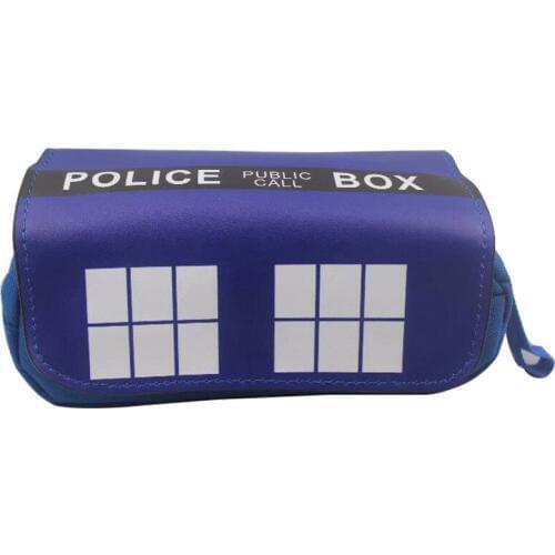 IVYYE Doctor Who Anime Cosmetics Bags PU Zipper School Pencil Case Storage Pen Bag Large-capacity Pouch Stationery New
