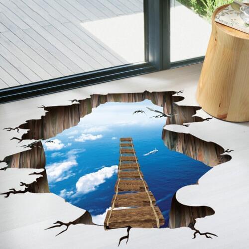 Broken hole wall cosmic Ladder wall sticker home decor living room bedroom floor decal mural Removable decorative vinyl material