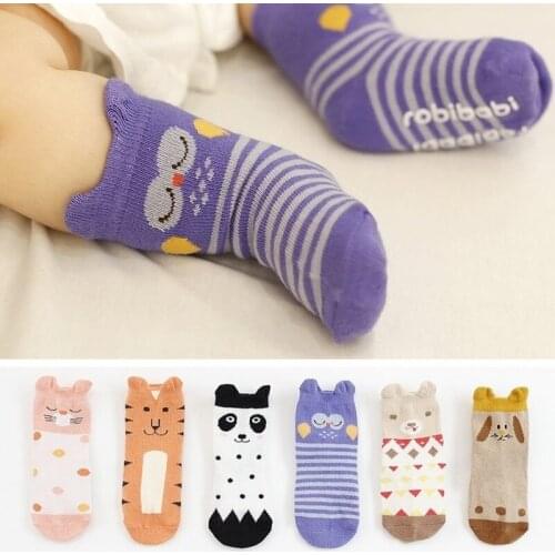Newborn baby socks anti-slip cartoon socks baby girl cotton non-slip socks baby boy warm socks