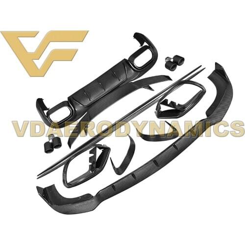 Suitable For 18-20 Benz X290 AMG GT53 GT53S VAD-BS Carbon Fiber Full Lip Body Kit includes Front and Rear Lip