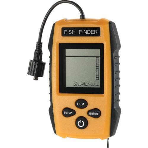 AOTU 100M Portable Fish Finders Fishing Tools Echo Sounder Fishing Sensor LCD Backlit Screen Display