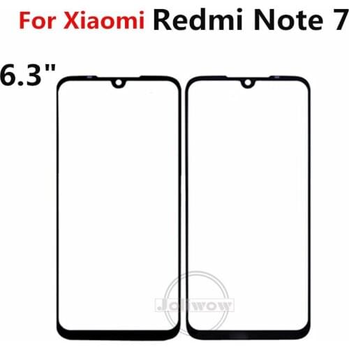 For Xiaomi Redmi Note 7 Touch Pane Screen Glass Panel For Redmi note 7 Note7 Front Outer Glass Replace Parts Repair