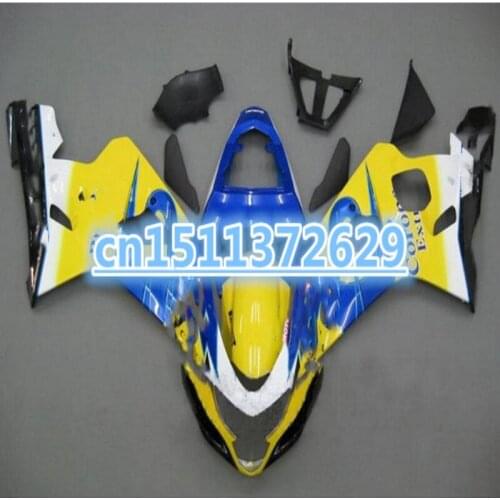 Blue Yellow Fairing kits for A GSXR600 750 GSXR600 GSXR 750 K4 04 05 2004 2005 Fairings bodykit