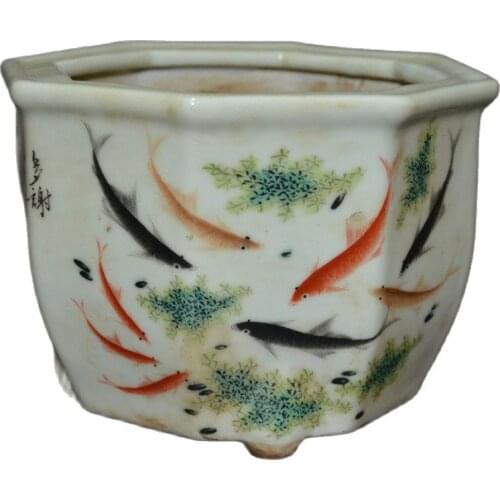 Collect Jingdezhen Ceramic pastels, enjoy it, flower pots and flower ornaments