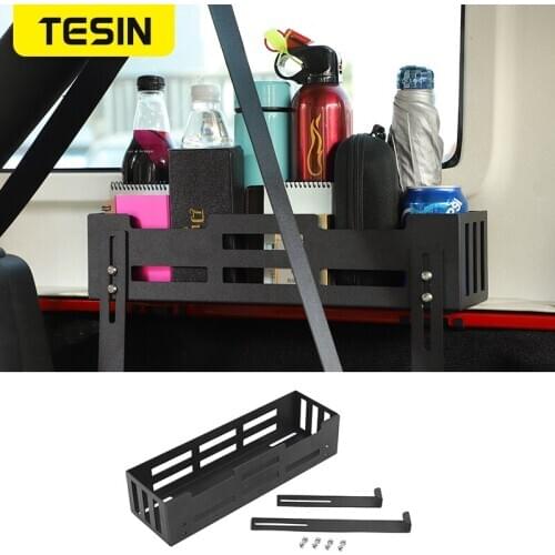 TESIN Stowing Tidying for Jeep JK JL Aluminium Car Trunk Storage Box Organizer Accessories for Jeep Wrangler JK JL 2007-2019