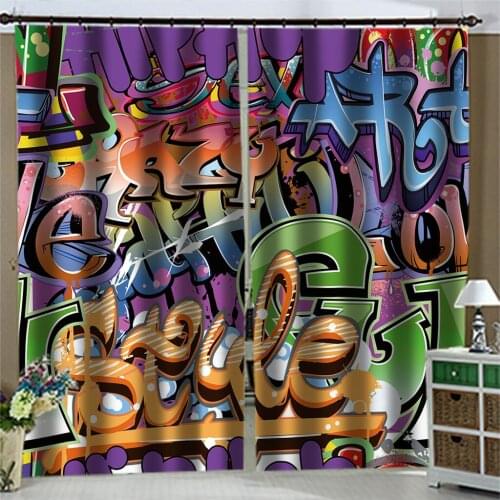 High quality custom 3d curtain fabric draw curtains 3D Window Curtains For Living Room Bedroom