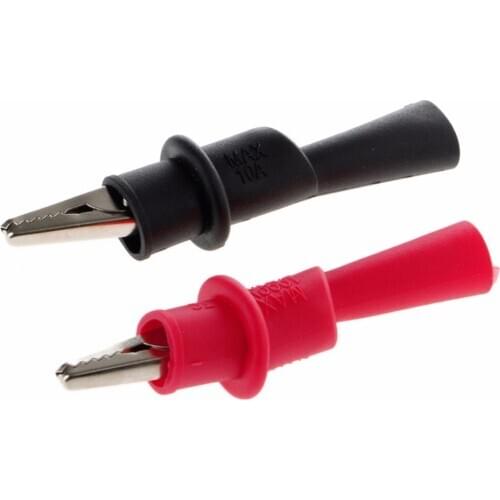 1 Pair Alligator Crocodile Test Clip Clamp For Multimeter Tester Probe