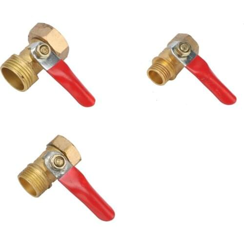 1/4'' 3/8'' 1/2" Male to Female Thread Brass Ball Valve Agriculture Garden Water Pipe Switch Water Flow Waterstop Connector 2Pcs