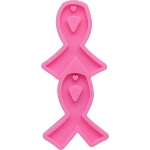 13MC Crystal Epoxy Resin Mold Ribbon Keychain Pendant Casting Silicone Mould DIY Crafts Key Chain Jewelry Making Tools