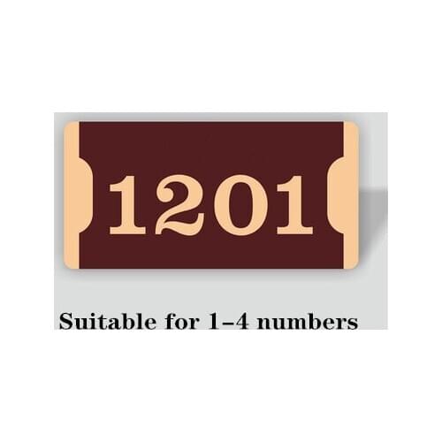 150x75mm house number retro style acrylic door number Custom door plate apartment Hotel name plate Suitable for 1-4 numbers