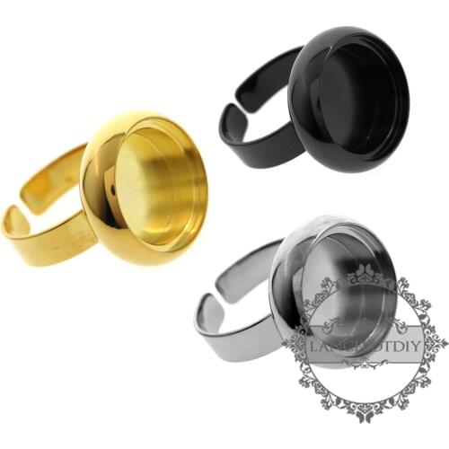 16mm round bezel 5mm depth silver,gun black,gold brass floating ring 1210024