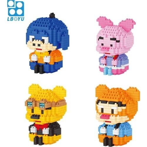 7114A Classic Cartoon Winnie Bear And Friends Micro Diamond Building Block Pigletly Tiggered Eeyorely Nanobricks Toys