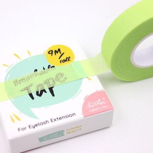 900cm Funmix Japanese Green Breathable Tear-resistant Medical Tape Quality Lint-free Eye Patches for Eyelash Extension Grafting