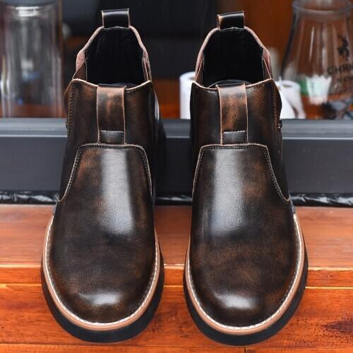 Mens Boots Mens Autumn Brand Lace Up Comfortable Fashion Shoes Mens 2019 Classic Outdoor Leather Casual Boots Basic Boots