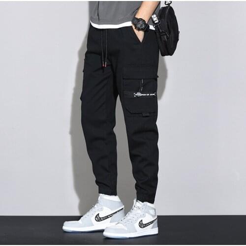 Pants Men Spring and Summer Big Mens Trousers Knitted Sports Pants Loose Korean Version of All-Match Overalls Trousers Male