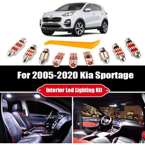 For Kia Sportage 2 3 4 2005-2020 Canbus Error Free Vehicle LED Interior Dome Trunk License Plate Light Car Lighting Accessories