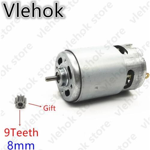 Motor RS550 9Teeth Gear 7.2V 9.6V 10.8V 12V 14V 14.4V 16.8V 18V 21V 24V 25V For BOSCH MAKITA HITACHI WORX METABO CORDLESS DRILL