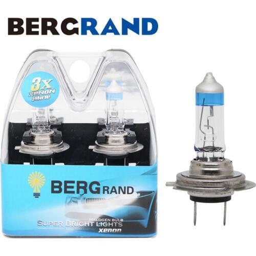 1PAIR H7 55W 12V Halogen Bulb PX26d Half Super Vision Ultra Fog Lamp Car Headlight Bulb 100% More Vision Quartz Longer Life