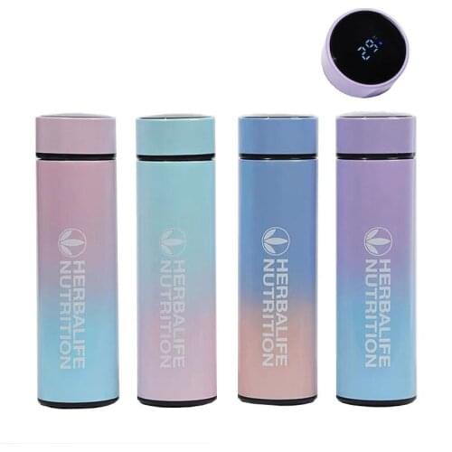 Herbalife Intelligent Thermos Peas Coffee cup Temperature Display Stainless Steel Vacuum Gradients Water Bottle Coffee Mug 304