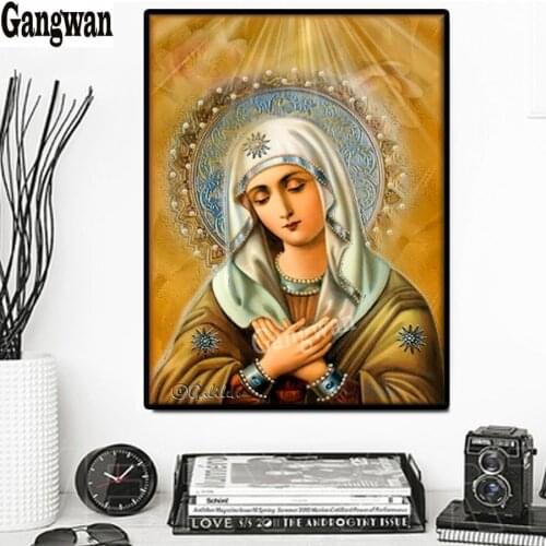 Virgin Mary photo Diamond Painting cross stitch full square/round diamond embroidery DIY mosaic painting religion icon decor art