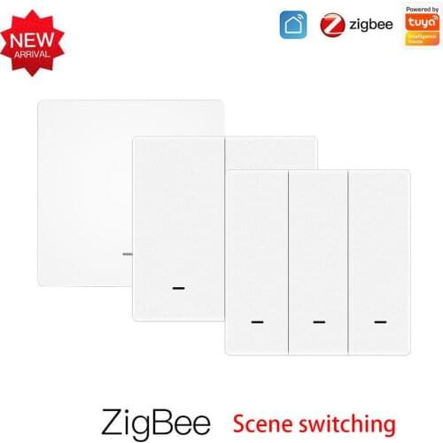 Zigbee Tuya Smart Scene Button Switch Mobile Phone App Remote Control Multi-scene Switching Without Wiring Smart Home Equipment