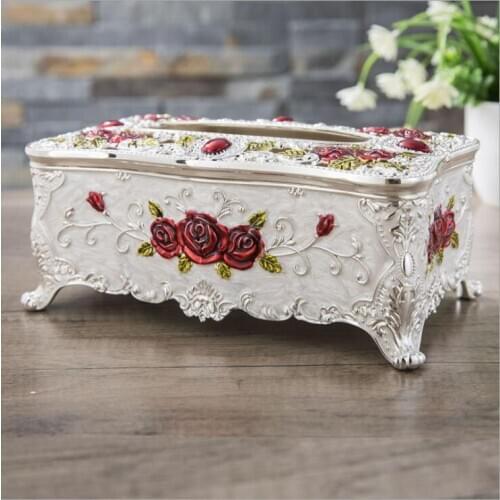 European hollow design metal paper tissue box napkin holder paper towel box paper napkin holder for home decortion ZJH066
