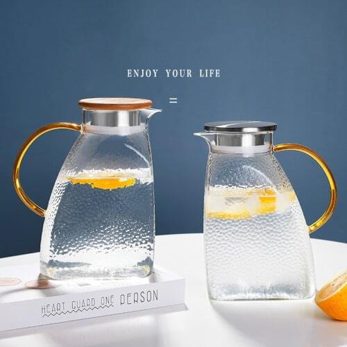 Hammered cold water bottle household cold water jug juice jug heat-resistant and high-temperature water glass kettle
