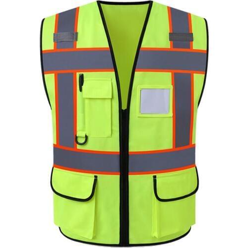 Multi Pocket Safety Vest, Highly Visibility Breathable Vest Yellow