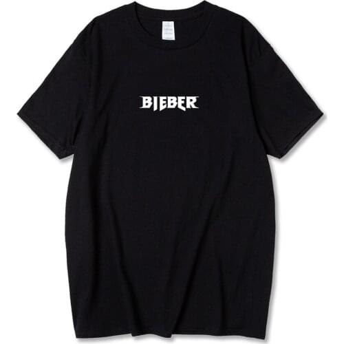 BIEBER Men T-shirt Harajuku Summer Fashion Casual tee shirt High Quality Cotton Crewneck Short Sleeve Tshirts Hip-Hop Men Tshirt