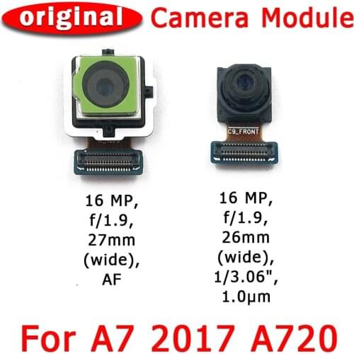Original Front Rear Back Camera For Samsung Galaxy A7 2017 A720 Main Selfie Frontal Camera Module Flex Replacement Spare Parts