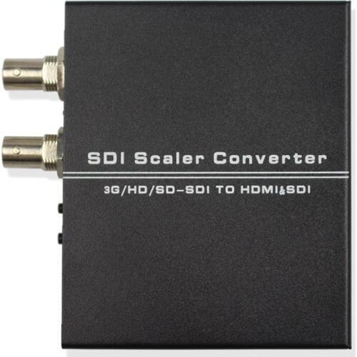 SDI to HDMI Scaler Converter Support 3G/HD/SD-SDI to HDMI&SDI with Power Adapter(EU/US/UK/AU) Convertible Resolutionn