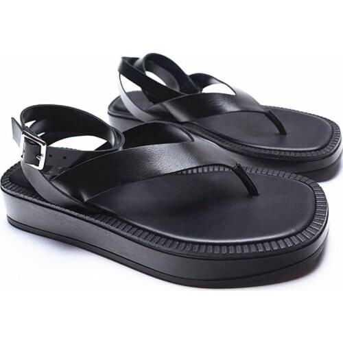 New Summer Shoes For Women Comfortable Soft Female Sandals Thick-Bottom Ladies Bandage Sandals Flip Flops Zapatillas Mujer sh141