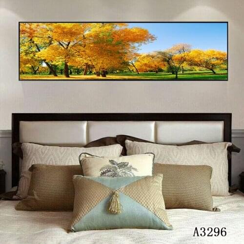 Modern Abstract Oil Painting Print on Canvas Natural Scenery Tree Forest Canvas Art Printing Wall Art Picture for Home Decor