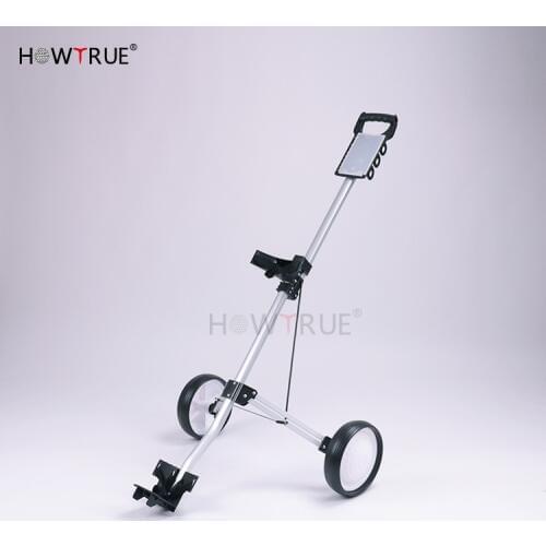 Golf Cart Two-Wheeled Cart Aluminum Alloy Foldable Trolley With Scorecard Holder