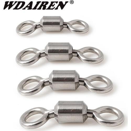 WDAIREN 100pcs/lot American Swivel Ring 8 fishing gear professional fishing tackle accessories Connector copper swivel WD-027