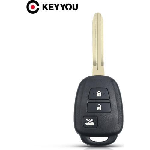 KEYYOU 10pcs For Toyota Highlander Corolla RAV4 Avlon Tacoma Prius Yaris Camry Toy43 Replacement Rrmote Car Key Shell Case