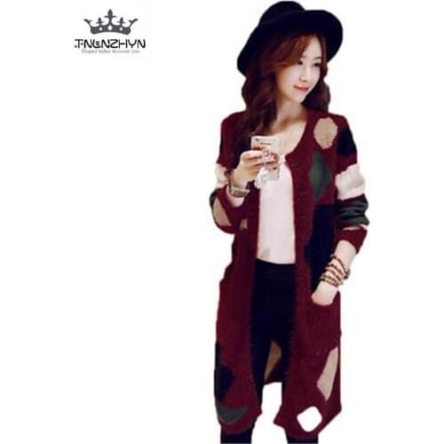 2019 New Winter Women Fashion Cardigan Sweater Jacket Casual Loose Mohair Long Knitted Sweaters Leisure Sweater Coats A1924