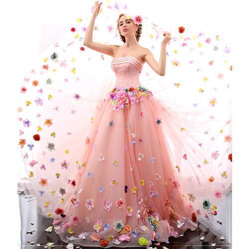 100% real luxury crystal beading full flower veil ball gown medieval dress Renaissance Gown princess costume Victorian/Marie