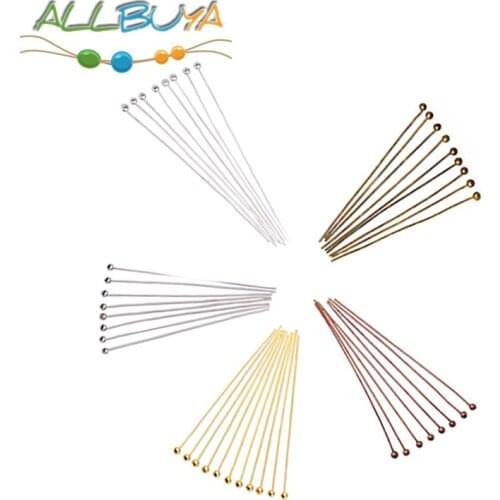 200pcs/lot Color Metal Ball Head pins 20 30 40 50mm Needles Headpins Findings for DIY Jewelry Making Accessory Craft Accessories