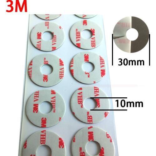 500pcs 3M VHB 4941 Strong self adhesive Double Sided Sticky Mounts Pads Washers Centre Hole For Pop Up Phone Holder Round 30m