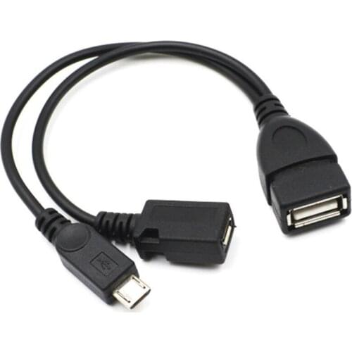 500pcs/lots 2 In 1 OTG Adapters Converter Micro Usb Male Female To USB Female Cable OTG Adapter for Android Mobile Phone