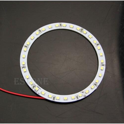 50LC 2 Pcs 100mm 33-SMD LED Bright White Car Angel Eyes Ring Light Lamp DC 12V