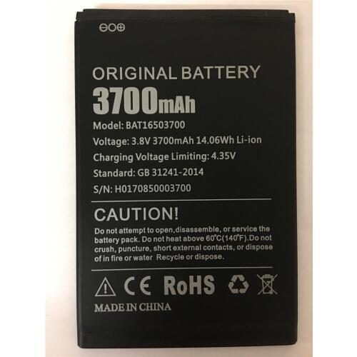 Original New Doogee X7 Pro Battery 3700mAh Polymer Li-ion 3.8V Batteries For Doogee X7 BAT16503700