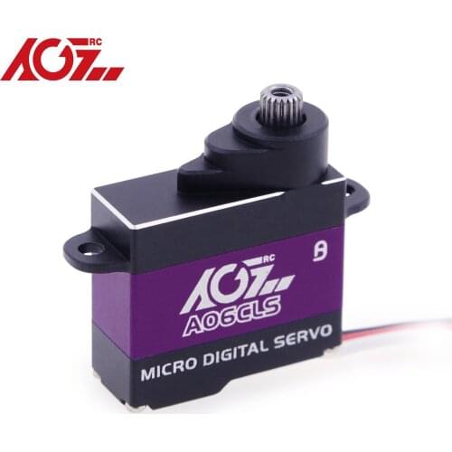AGFRC A06CLS Aluminum Case 7g Titanium Gear 2.2KG 0.066Sec Super Fast Programmable Micro Servo for Mini Car GLR GLA MRZ Airplane