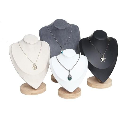 Bamboo Necklace Display Stand Pendant Display Jewelry Holder Jewellry Mannequin Bust Necklace Window Display Jewelry Display