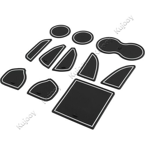 For Dodge Challenger 2015+ Door Slot Mat Water Cup Holder Mat Pad Car Styling Accessories