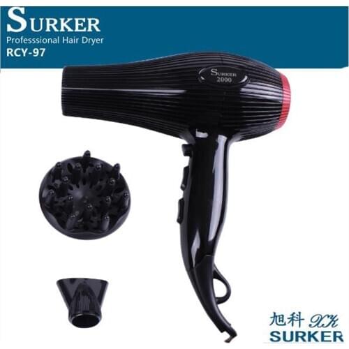 Surker electric hair dryer RCY-97 hair salon UNfoldable handle 2000W power cold hot air Negative ion constant temperature