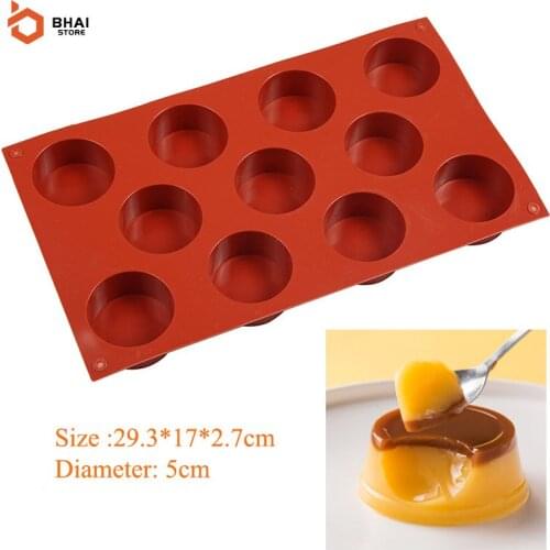 Cylinder Shape Silicone Mold 11-Cavity Mousse Pastry Mold For Kitchen Baking Cake Pudding Jelly Decorating Tools