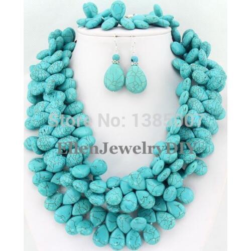 Hot Jewelry Set African Nigerian Beads Jewelry Sets hot Necklace Bracelet Earrings Sets TL1278