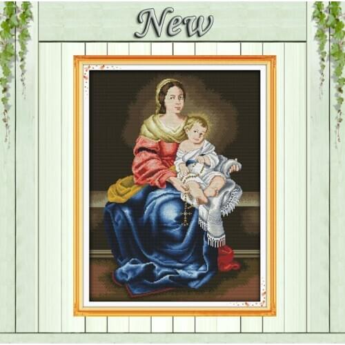 Madonna and Child beauty home Decor paintings counted print on canvas DMC 11CT 14CT kits Cross Stitch embroidery needlework Sets